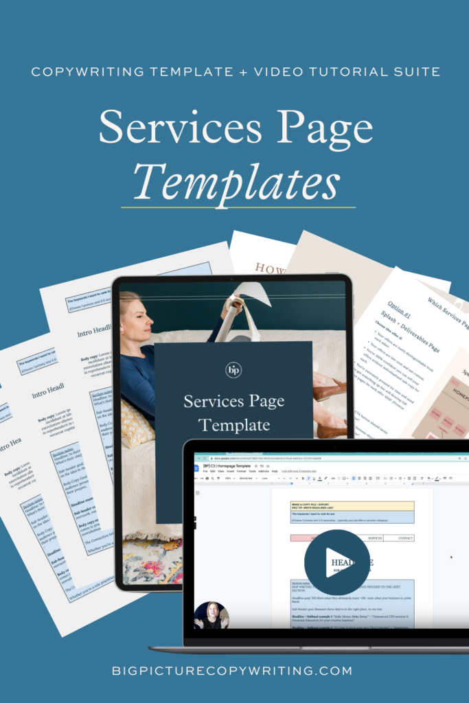 Services page copywriting template